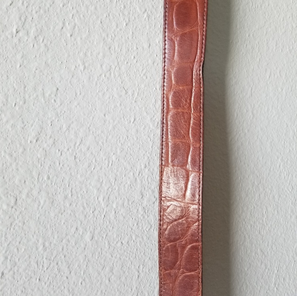 Retro vintage genuine brown leather belt - Picture 8 of 8